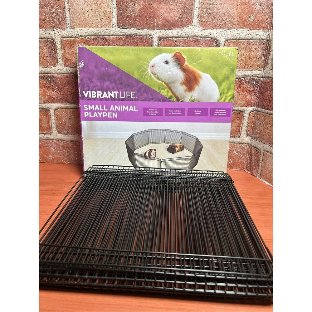 Vibrant Life Small Animal Playpen Perfect For Mice, Hamsters 32 Inch Diameter